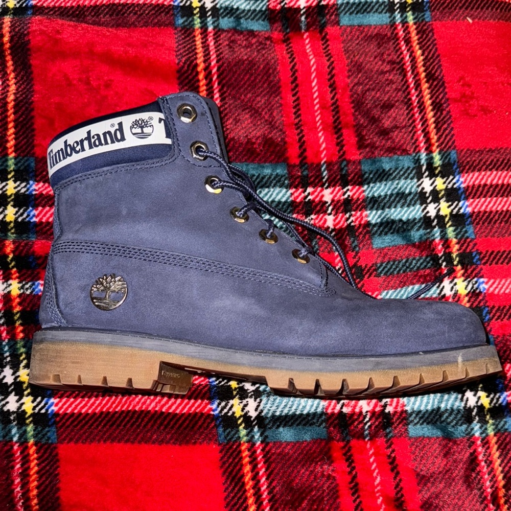 Timberland Blue and Tan Men's Boots